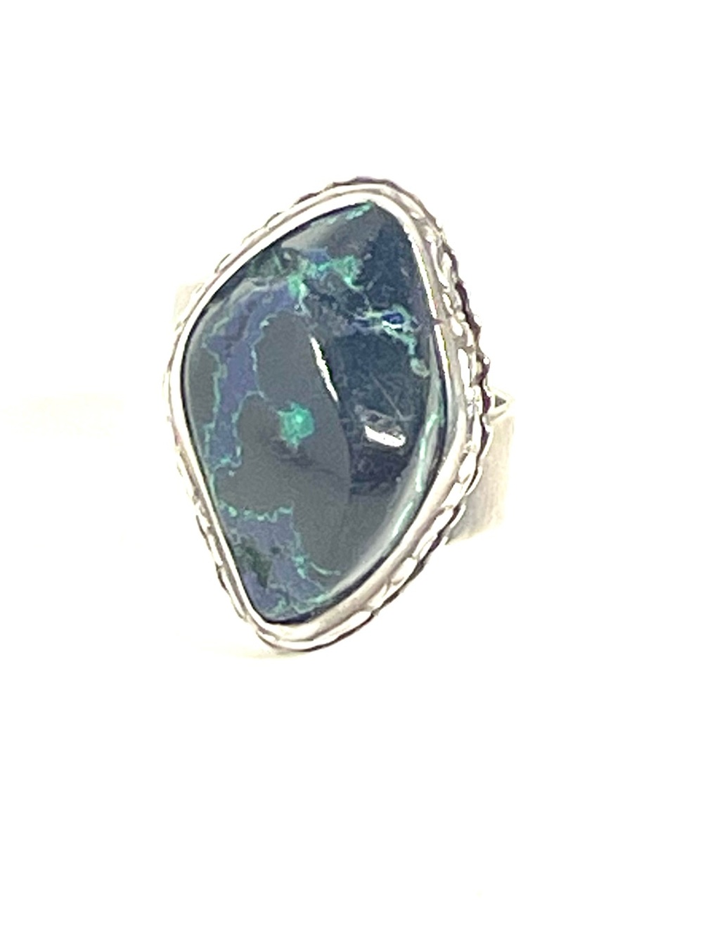 Estate Azurite Malachite Ring sz 5